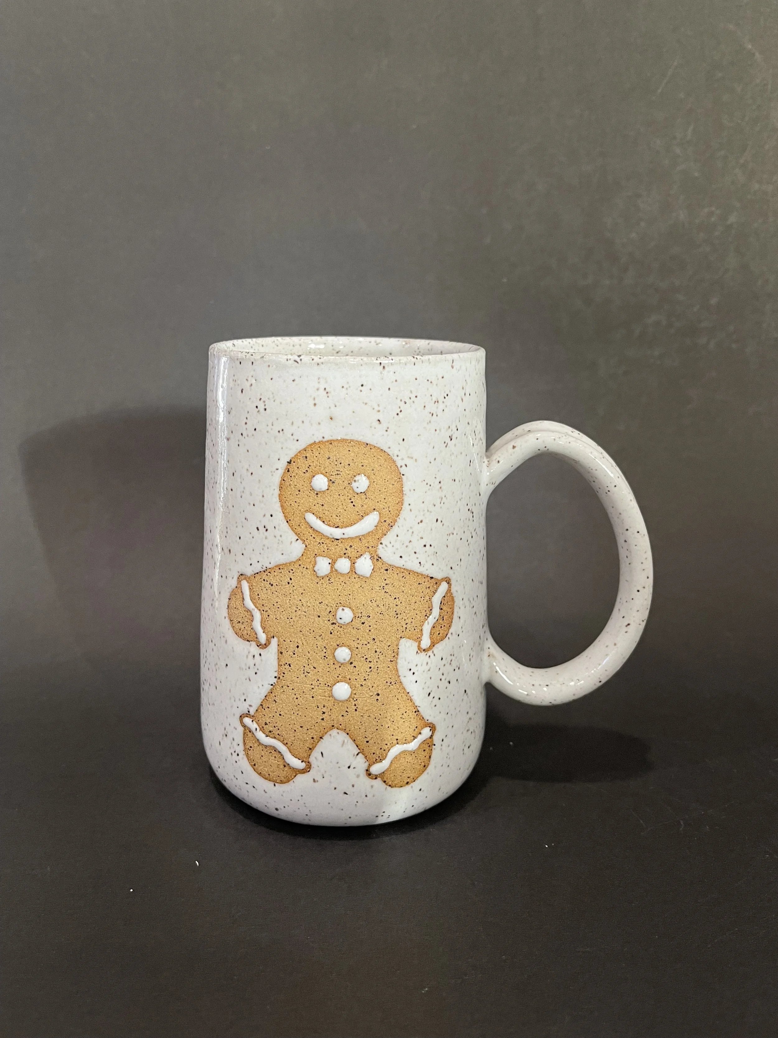 Large White Gingerbread Man Mug