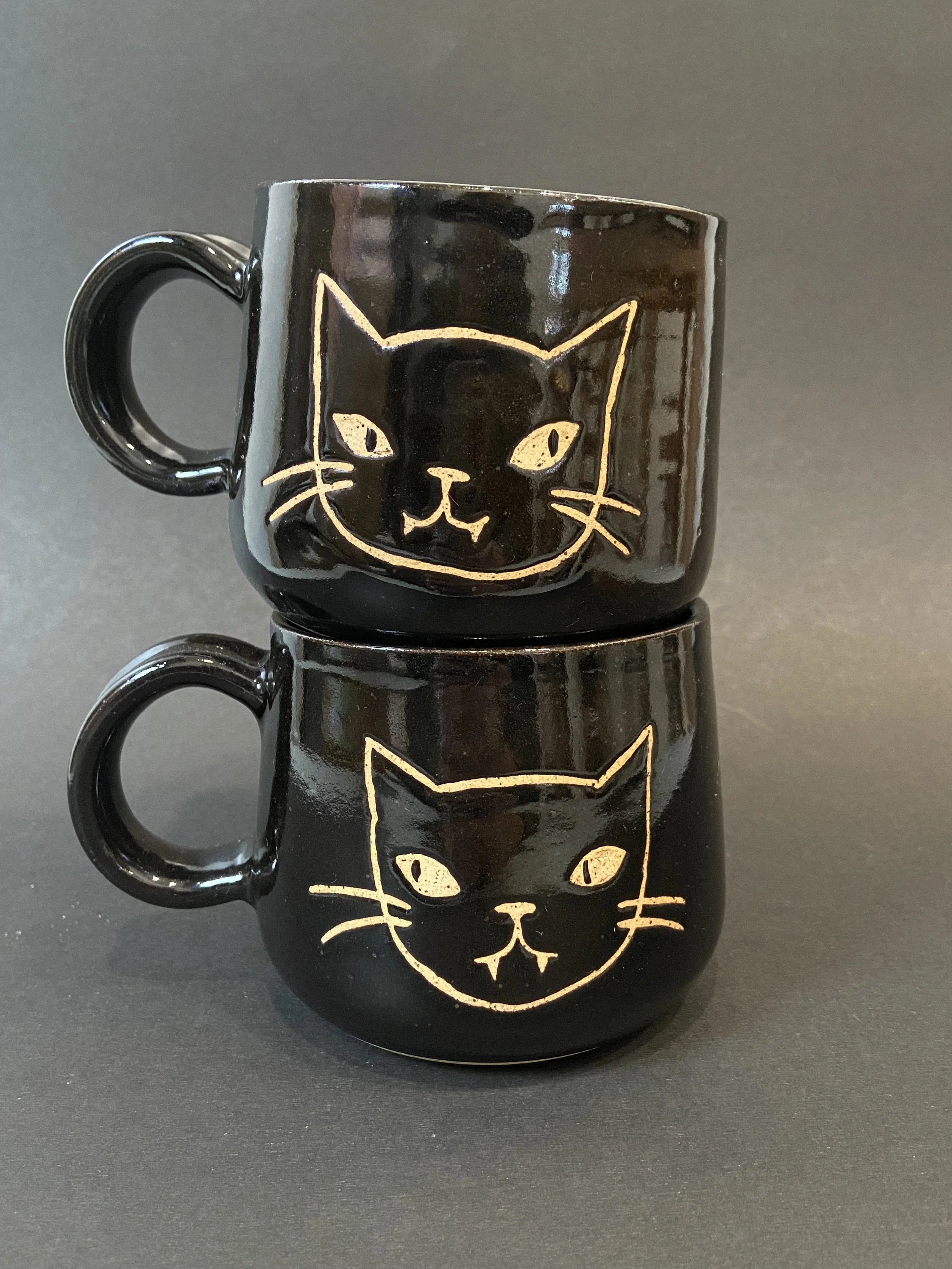 Medium Black Cat Latte Mug (Limited Edition!)