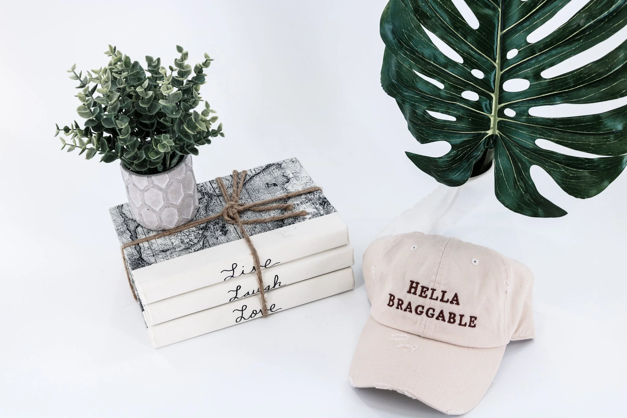 Sand Hella Braggable Distressed Baseball Cap.JPG