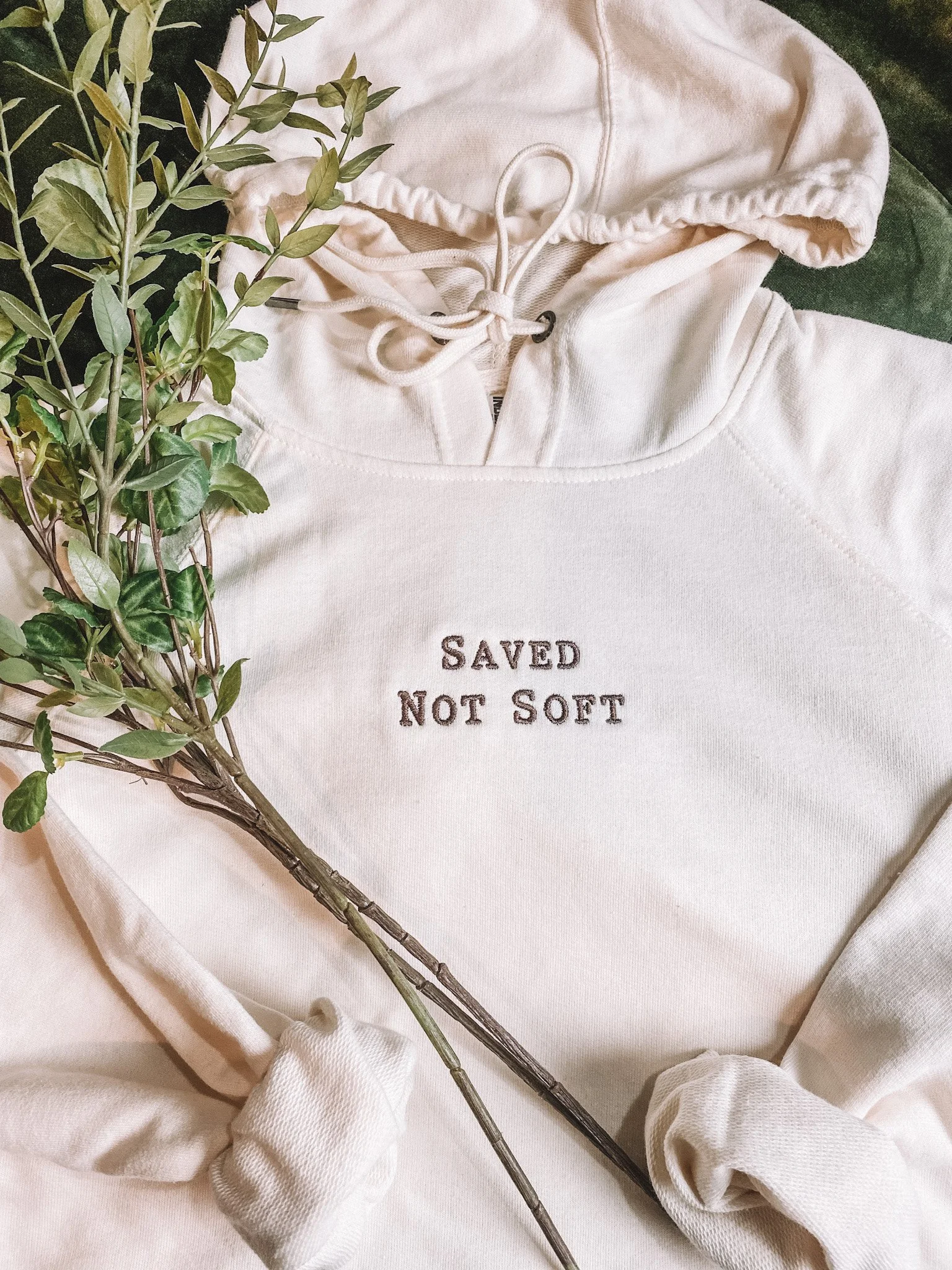 Bone Saved Not Soft Unisex Lightweight Loopback Terry HoodieJPG.JPG