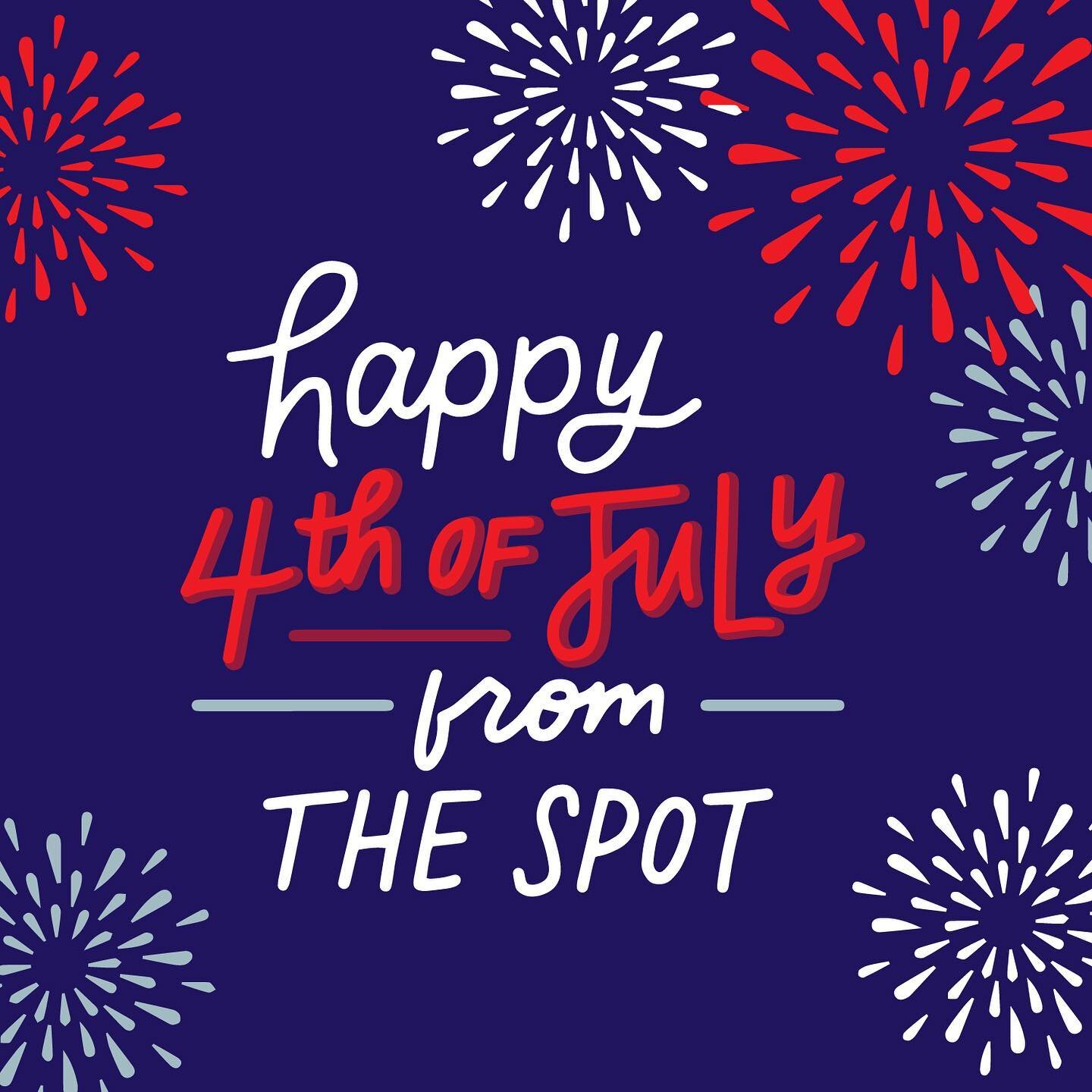 Wishing you a HAPPY INDEPENDENCE DAY!!! The Spot Coffee will be closed on July 4th, to celebrate our great country and our independence!!! Can&rsquo;t wait to see you all on Tuesday!!!❤️🤍💙