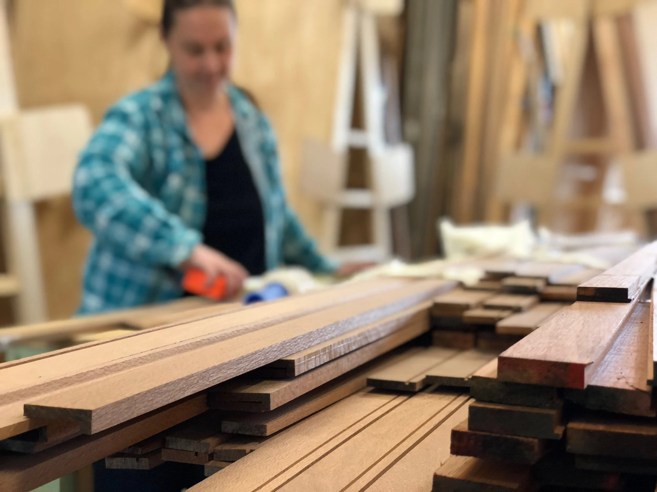 Checking the stock for defects before putting into to inventory