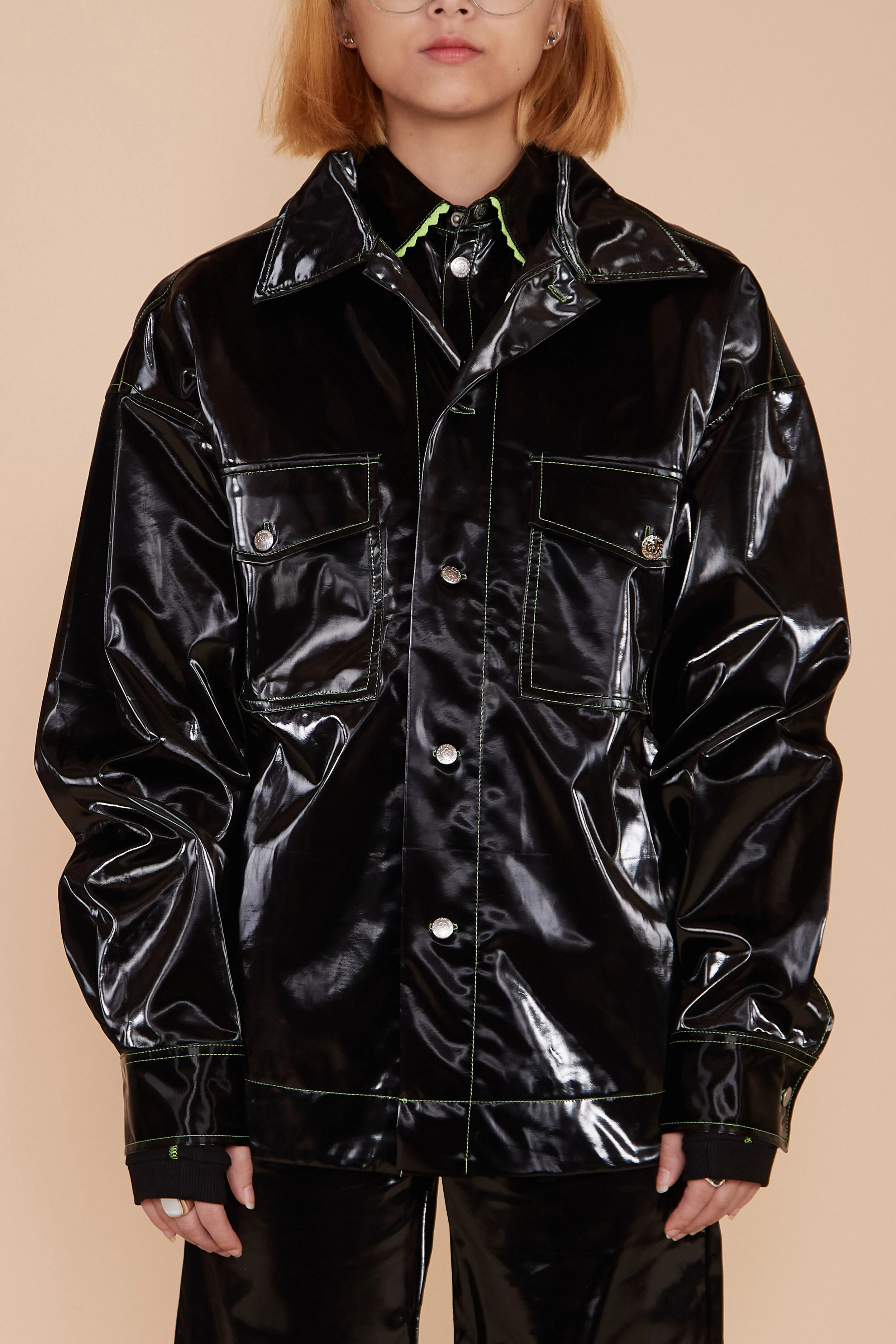 Rebel Faux Leather Shirt Jacket — SOMEWHERE NOWHERE