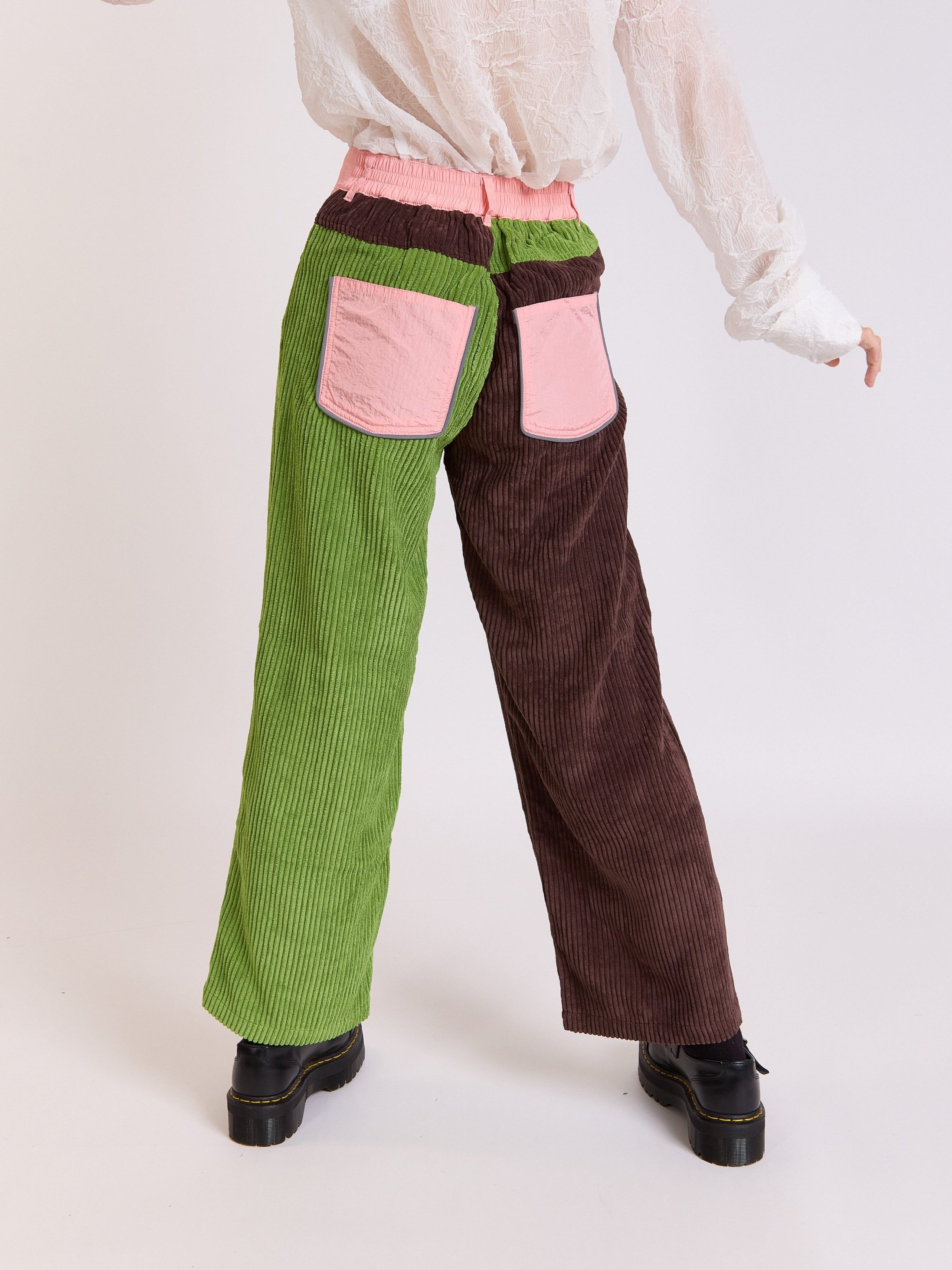 Tri-Colour Corduroy Trousers — SOMEWHERE NOWHERE