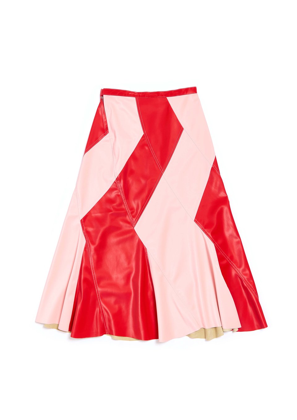 Duo Faux Leather Flared Gored Skirt — SOMEWHERE NOWHERE