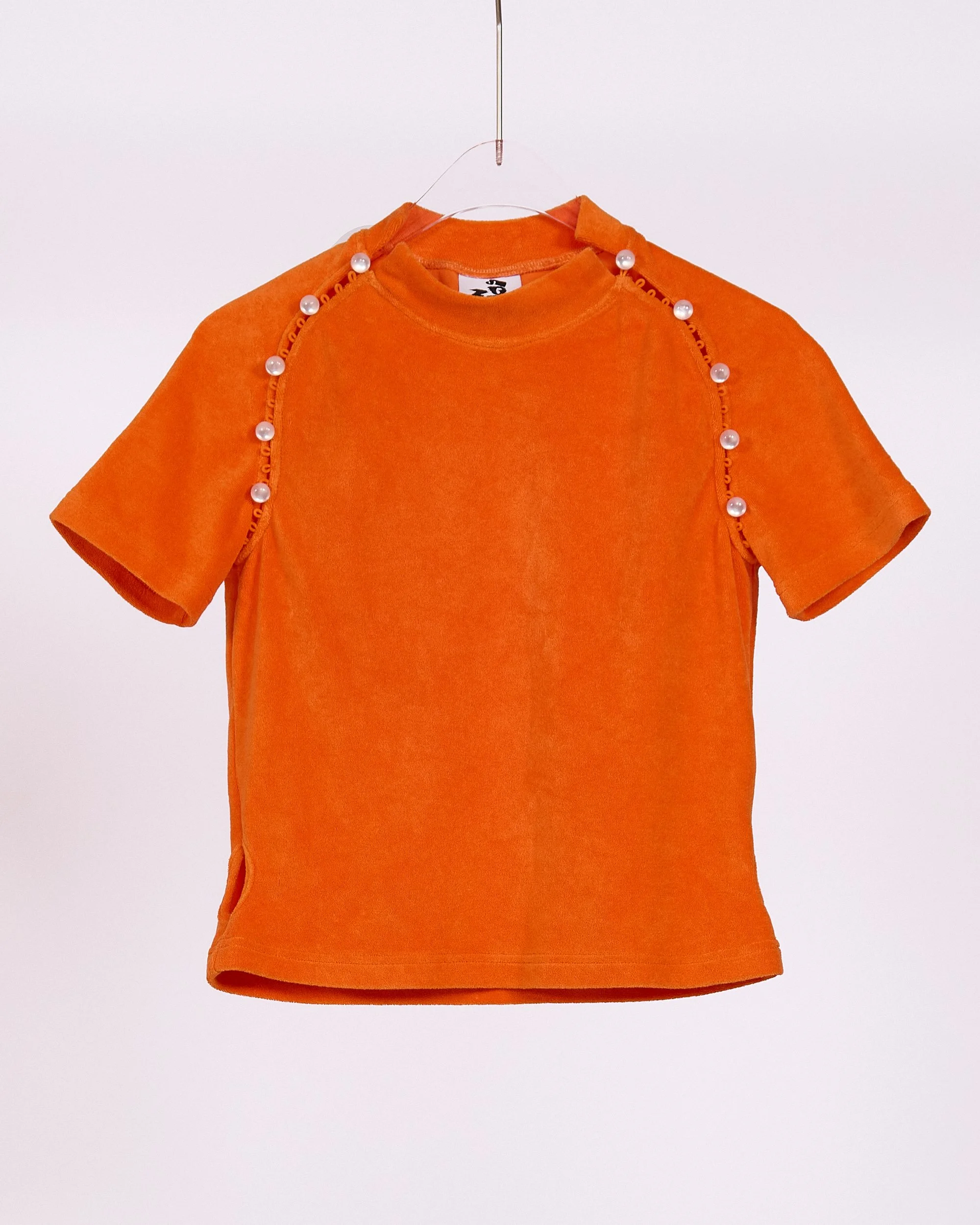 Sample Sale] Orange Pearl Button T 