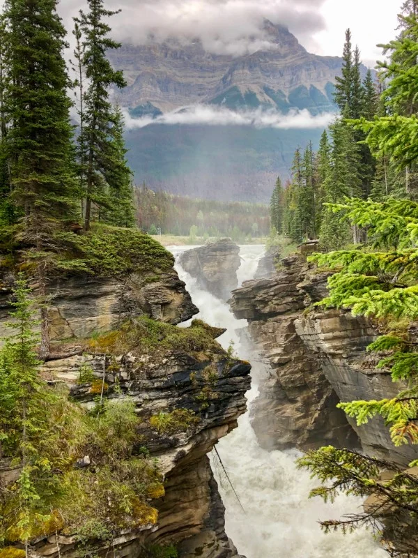 Athabasca Falls near Mount Kerkeslin Campground