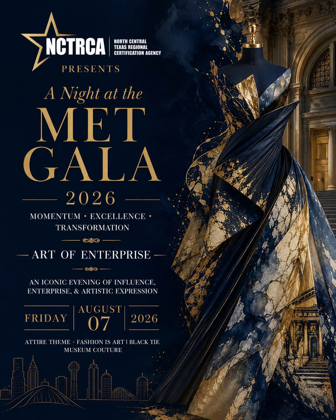 NCTRCA to Host “A Night at the MET Gala” Celebrating Momentum, Excellence and Economic Transformation in North Texas