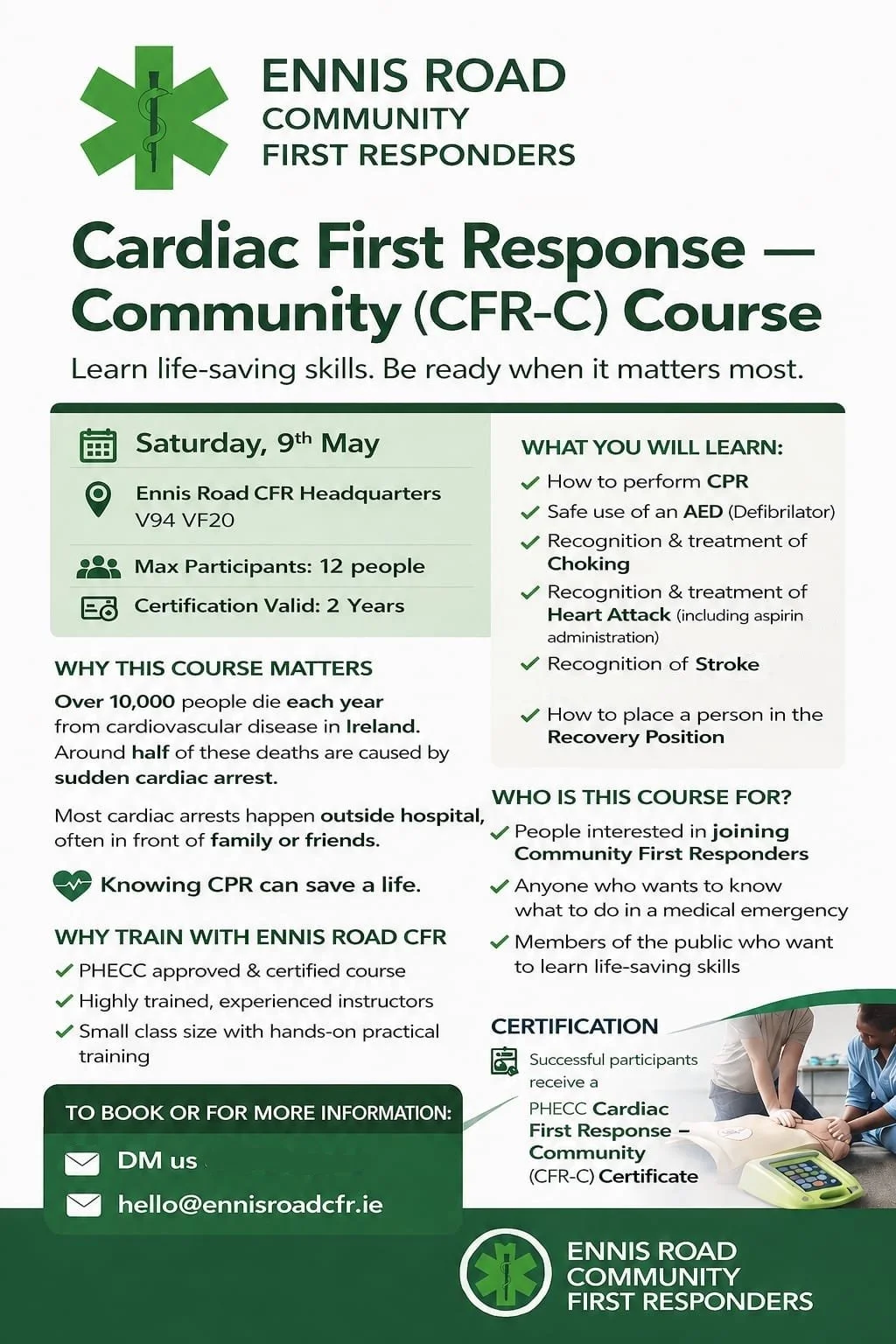 🫀 Cardiac First Response – Community Course 🫀