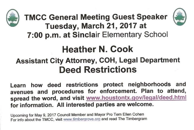 Save the Date: TMCC March Meeting