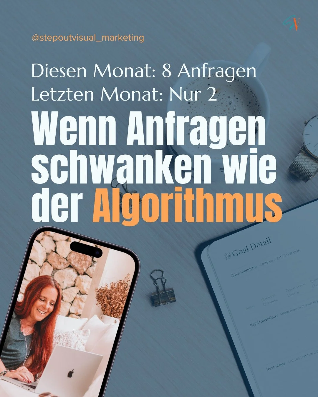 Diesen Monat 8 Anfragen, letzten Monat waren&rsquo;s nur 2.😏

So klingt&rsquo;s, wenn dein Business auf Zufall basiert.

📉 Kein System. Kein Plan. Kein echtes Wachstum.

Nur Hoffen, dass der n&auml;chste Post performt, dass Insta dich mag, dass sic