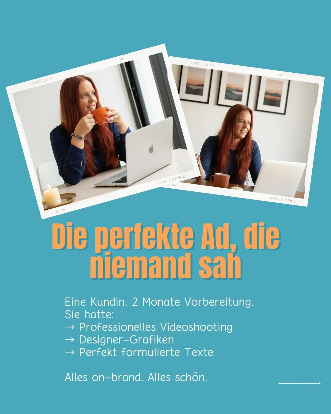 Die Ads sahen super aus. Aber niemand klickte.

2 Monate Vorbereitung.
Alles perfekt inszeniert.
Und dann?
👉 G&auml;hnende Leere in den Zahlen.

Weil niemand f&uuml;hlt, was durchgestylt aussieht.

Spoiler:
Du brauchst keine &bdquo;Design-Awards&ldq
