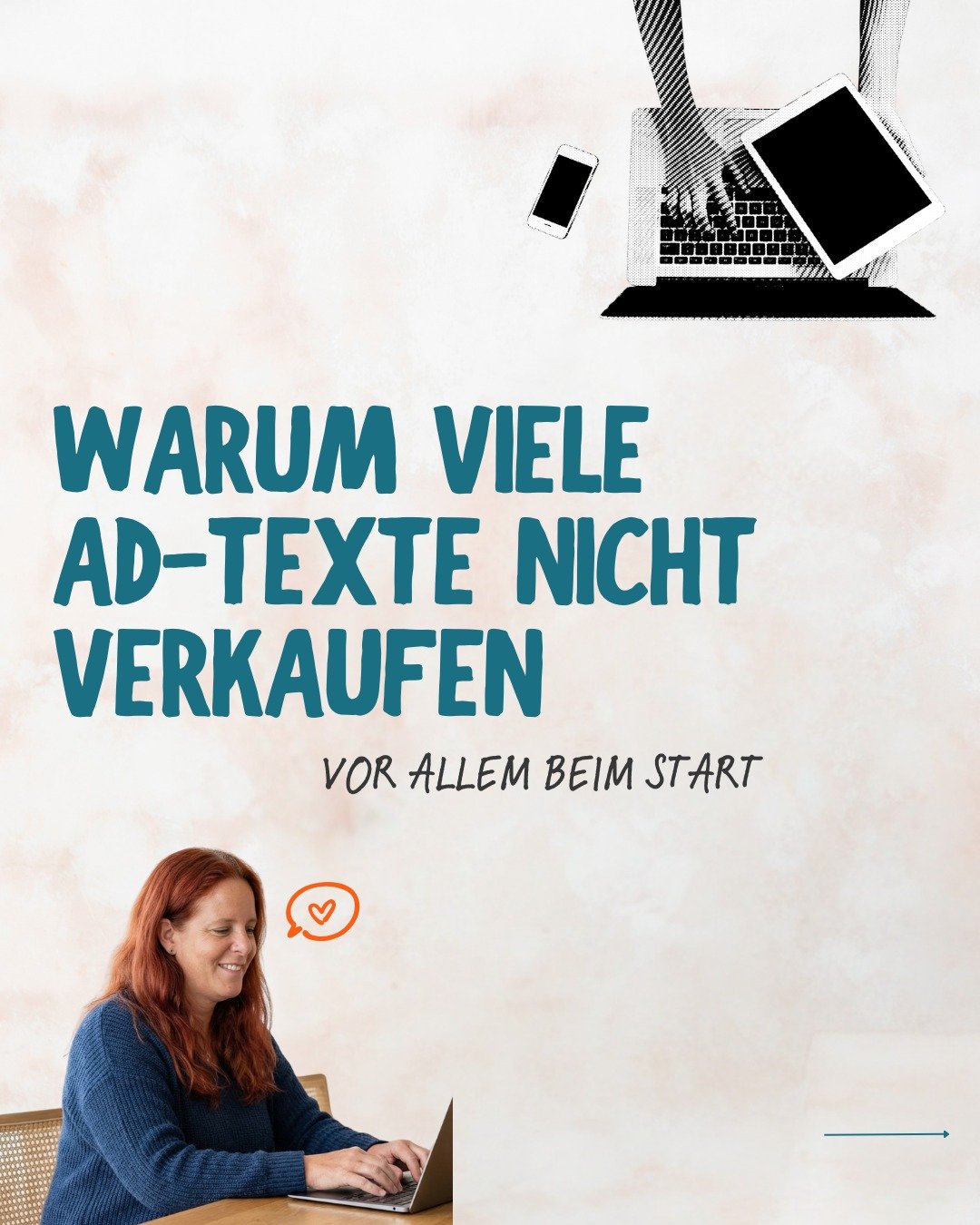 Dein Ad-Text verkauft nicht, weil Unsicherheit mitschreibt.

Viele Texte versuchen zu erkl&auml;ren, zu &uuml;berzeugen, alles richtig zu machen. Sie stapeln Informationen, weil wir glauben: Mehr hilft mehr.

Aber gute Ad-Texte funktionieren anders. 