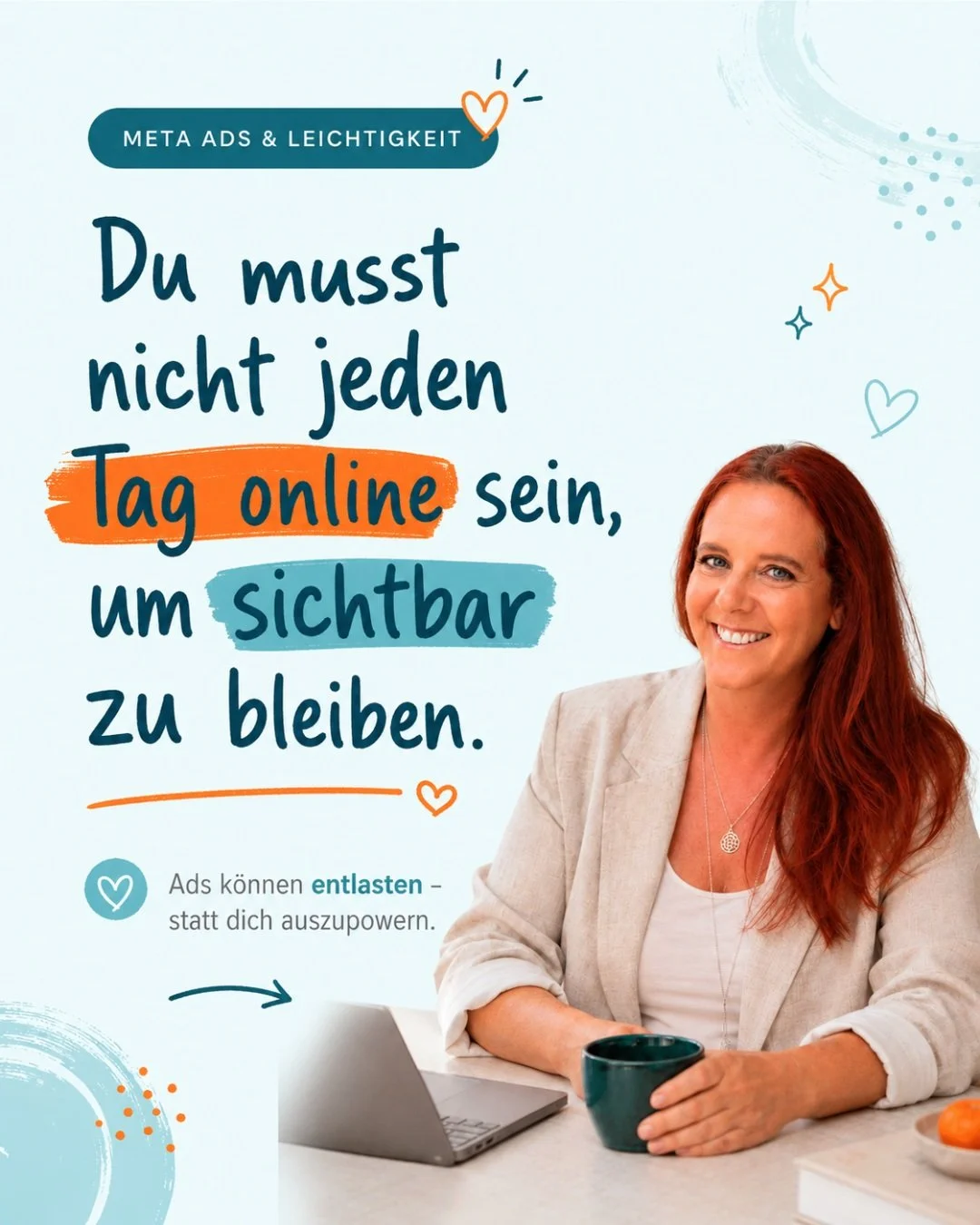 DEIN BUSINESS BRAUCHT SICHTBARKEIT. ABER NICHT DEINE ST&Auml;NDIGE ANWESENHEIT.

Jeden Tag posten. Reels drehen. Stories teilen. Auf Kommentare reagieren.

Und wehe, du g&ouml;nnst dir mal ein paar Tage Social-Media-Pause. 😅

Irgendwann f&uuml;hlt s