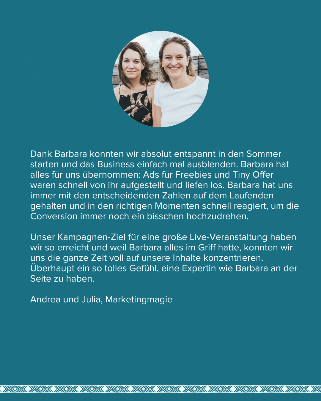 Testimonial Andrea und Julia