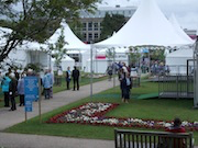 Cheltenham Science Festival tents and gardens