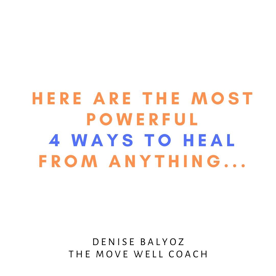 When I need to heal anything&hellip;my heart, my head, my body or my spirit, I look at these 4 essential components: 

Movement 
Connection 
Nourishment 
Sleep

Almost every tool in my toolkit falls into one of these categories. 

This is the first s