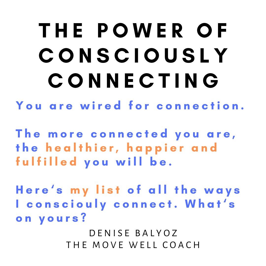 Do you consciously connect each and every day?? 

Try making a list (swipe to see mine). You might be surprised by how much is available and waiting to support you. 🤍

#movewellcoach&nbsp;
#alignment&nbsp;
#somaticmovement&nbsp;
#acreatedlife&nbsp;
