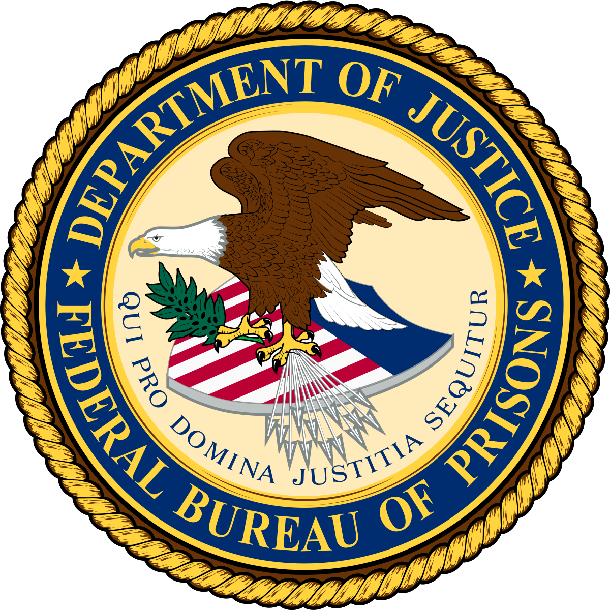Department of Justice - Federal Bureau of Prisons Logo