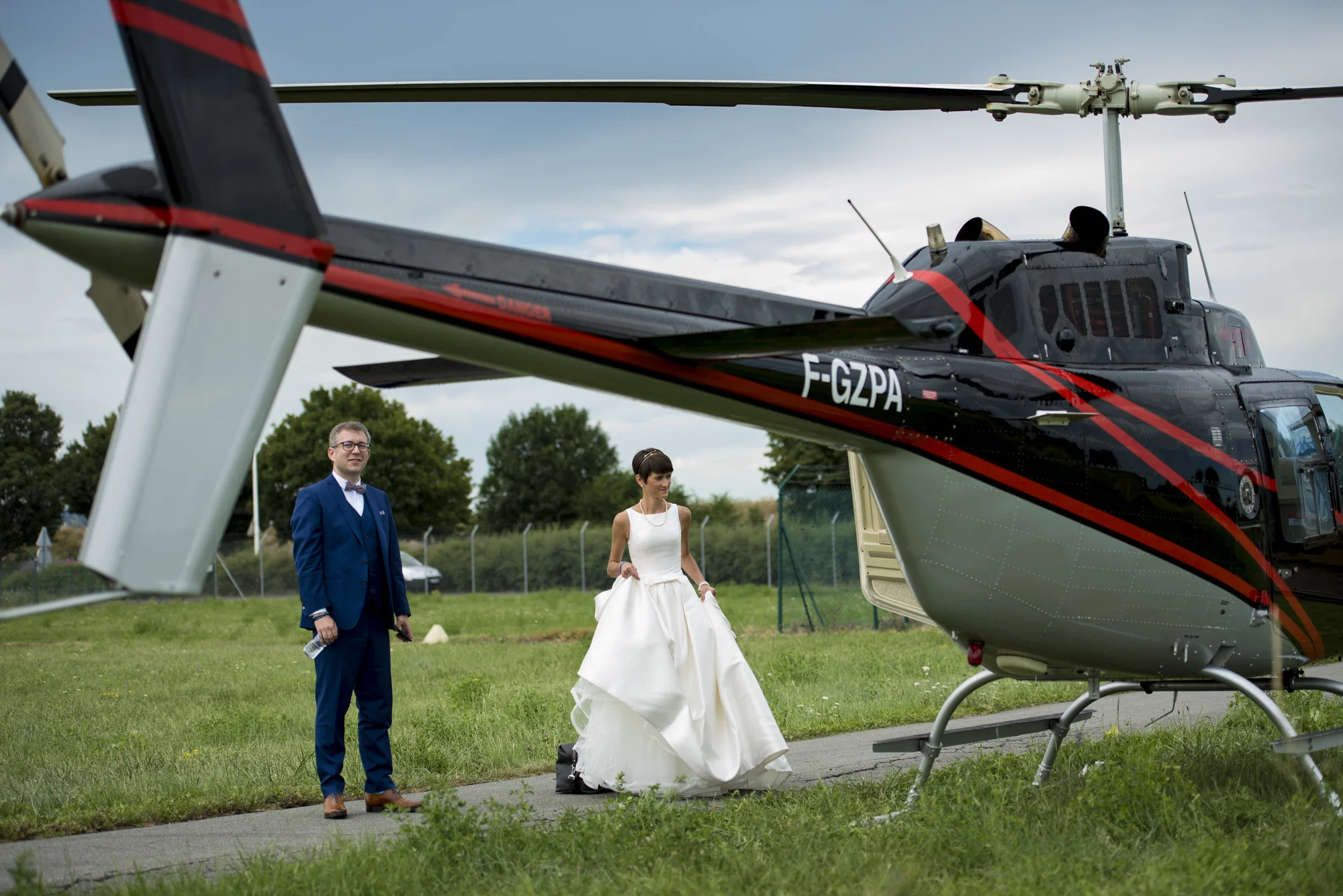Mariage en hélicoptère | Mariage au château de Maulmont Auvergne