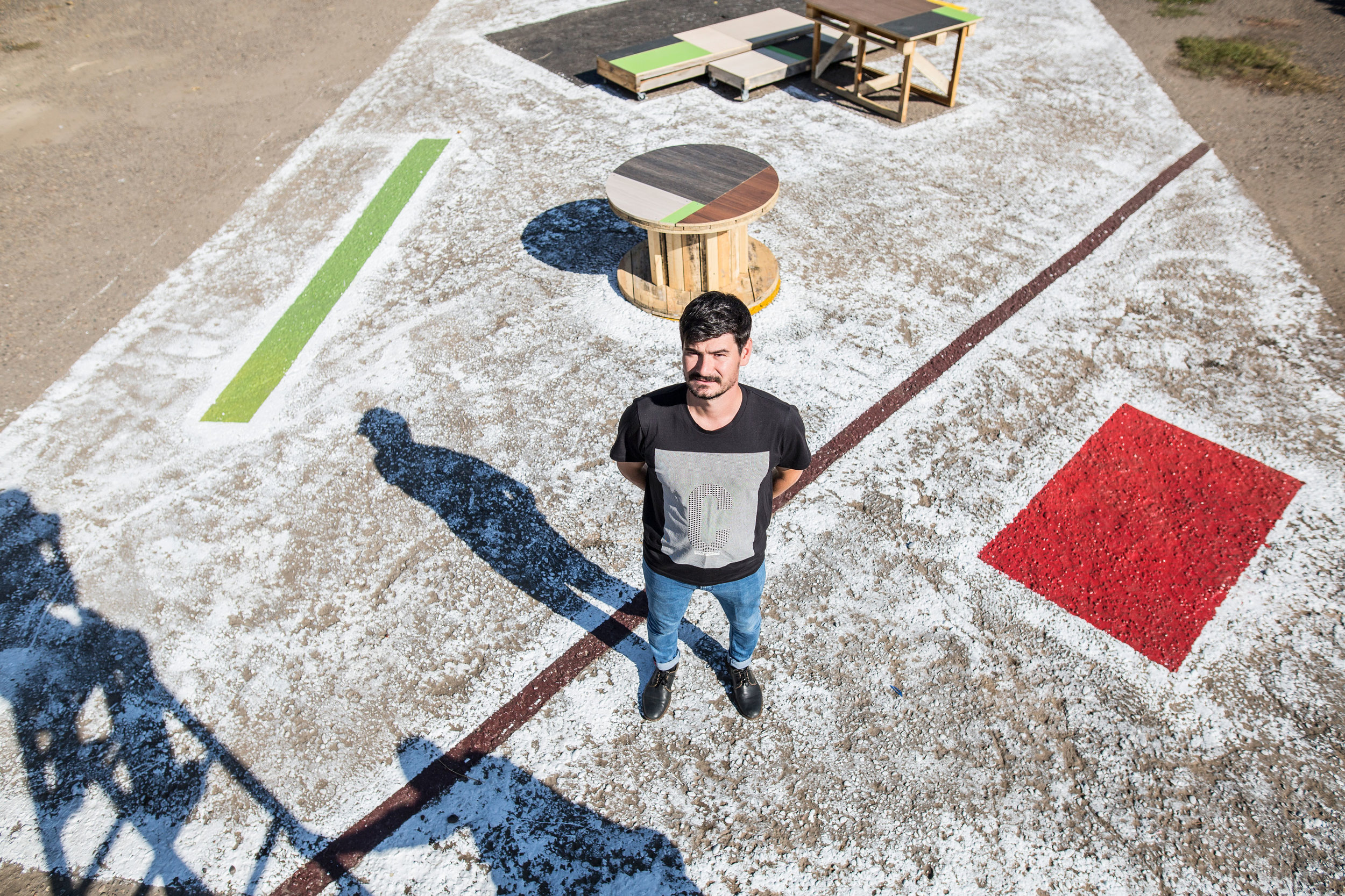 The installation and the author