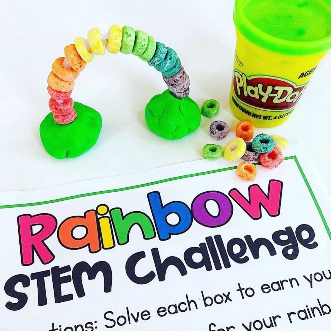 A Rainbow STEM FREEBIE!🌈

This is one of my favorites and it is so simple to prepare! 

All you need is Fruit Loops, play-doh, and pipe cleaners! Students will solve math problems to earn their Fruit Loop colors. 

Click the link in my profile to sh