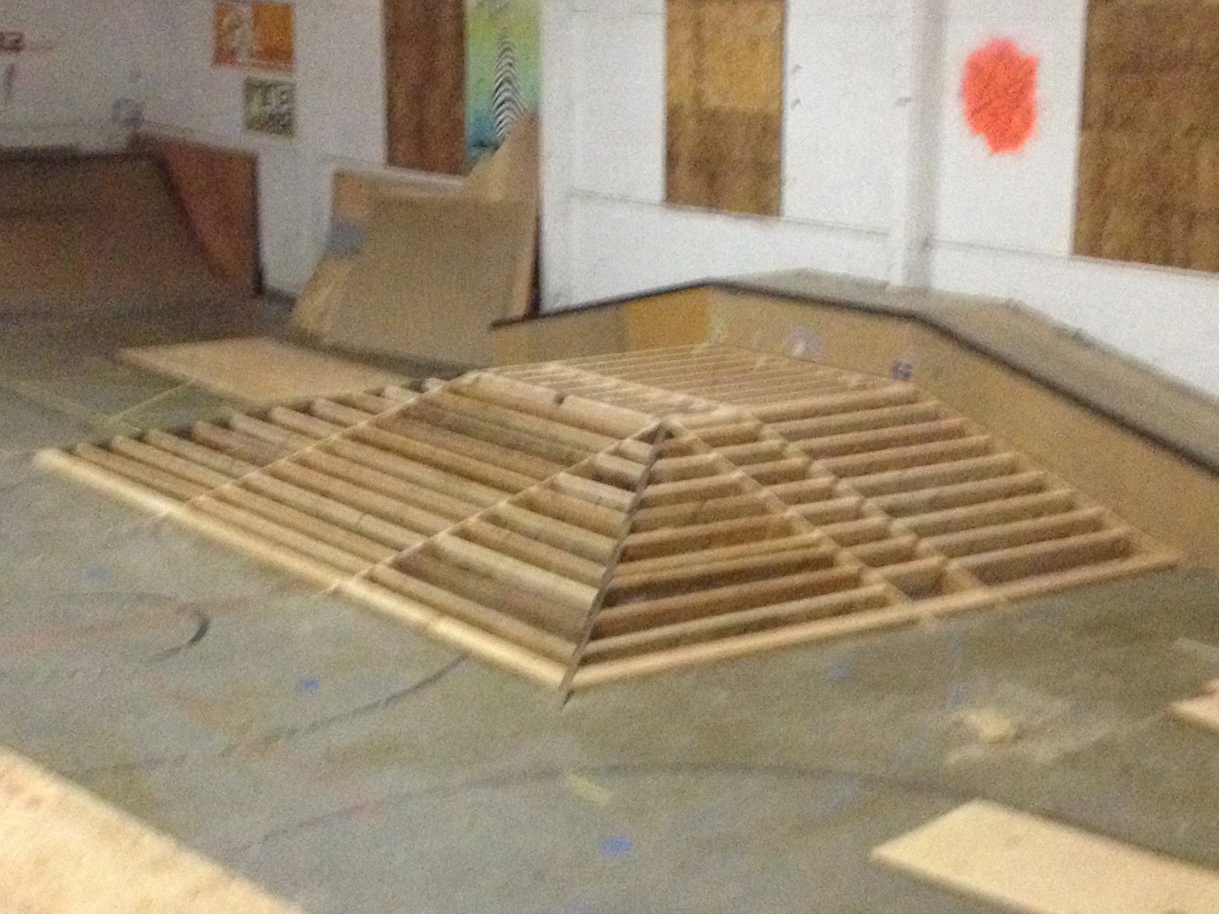 Skatepark pyramid framing.JPG