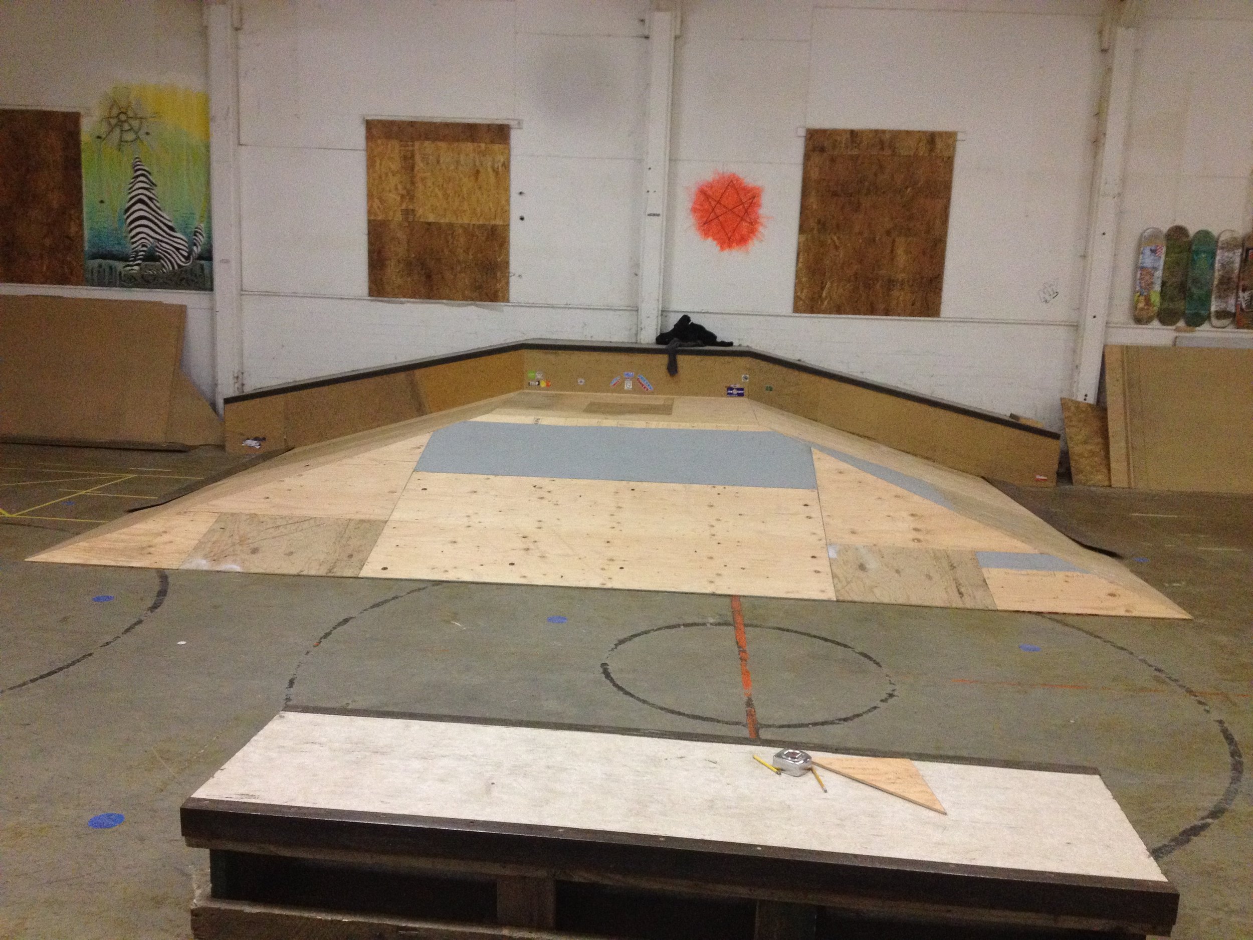 Skatepark pyramid sheeting 2.JPG