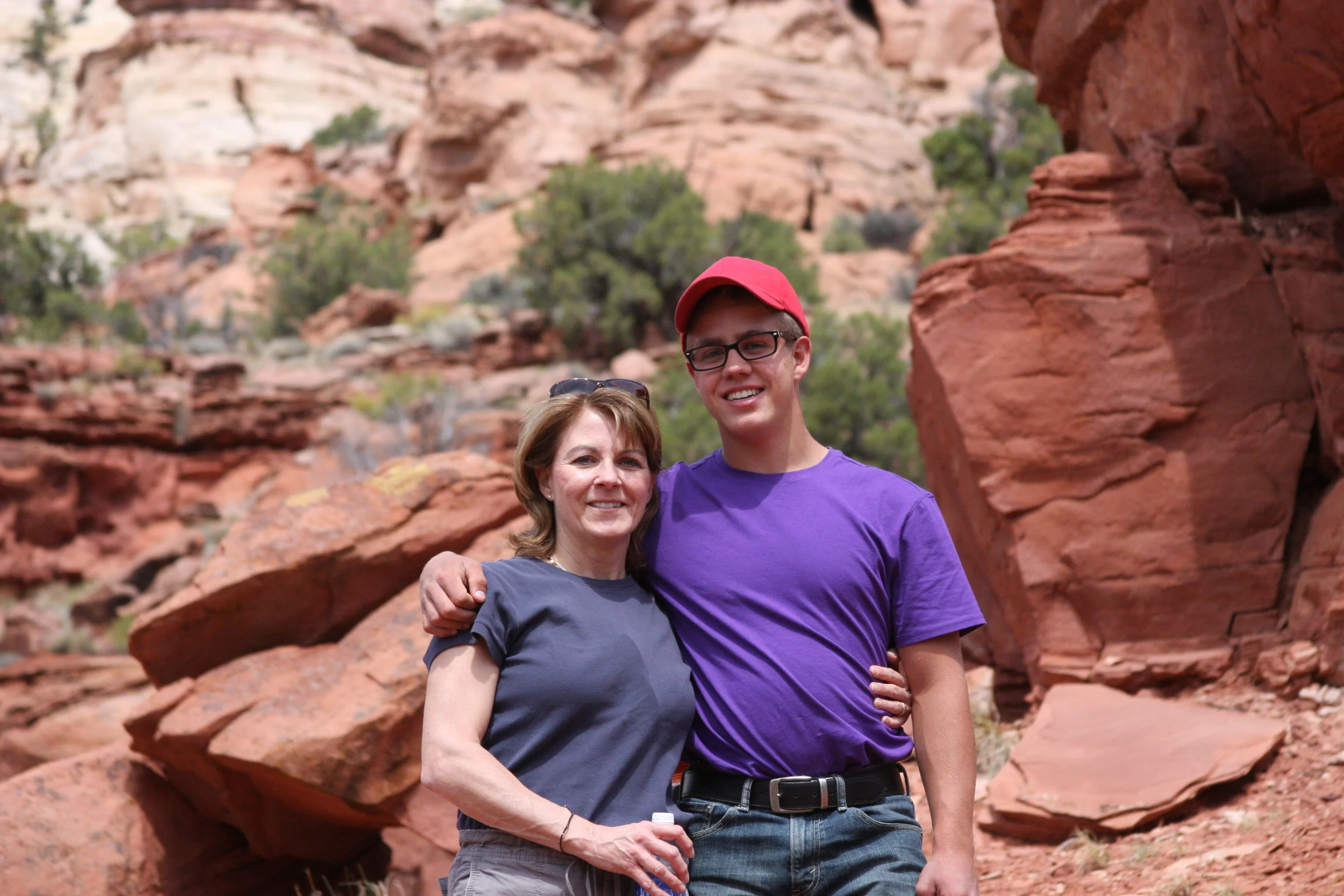   My Mom and I during a hike.  