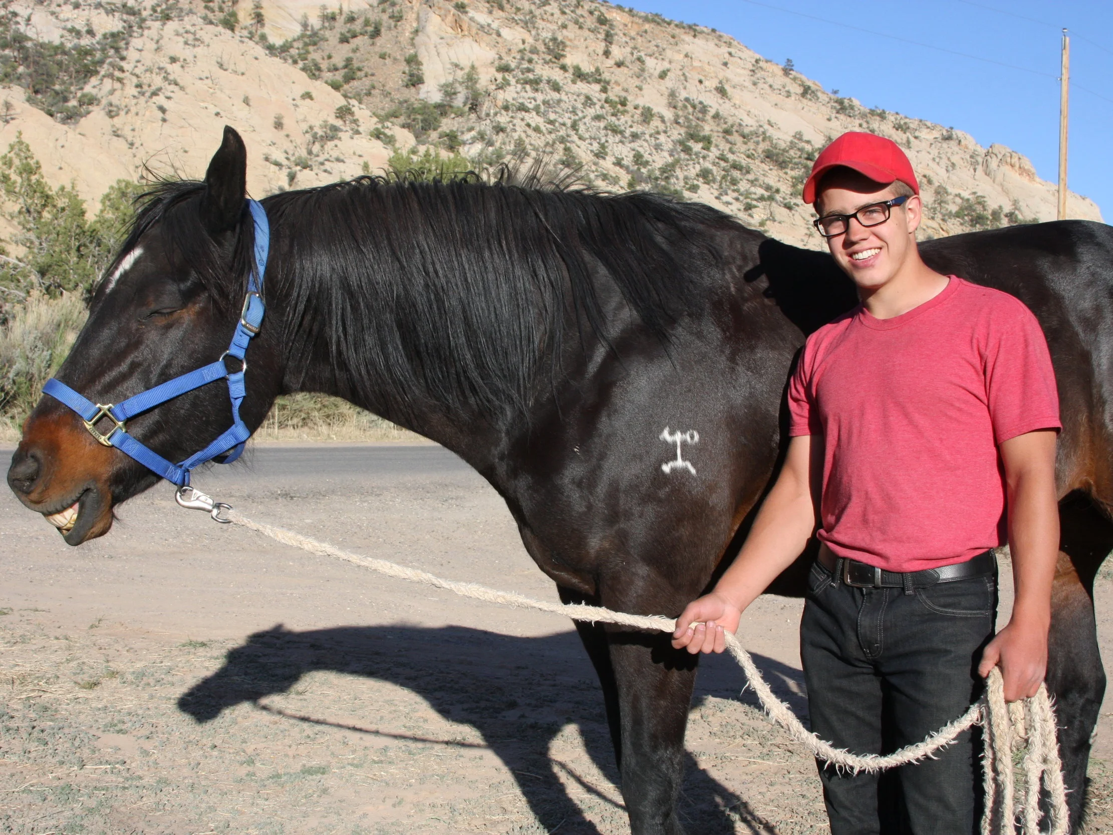   My horse, Honda, and I cheesin’  