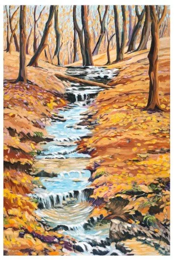 Mary Farnum Burnley, Waterfall, Cherokee Park