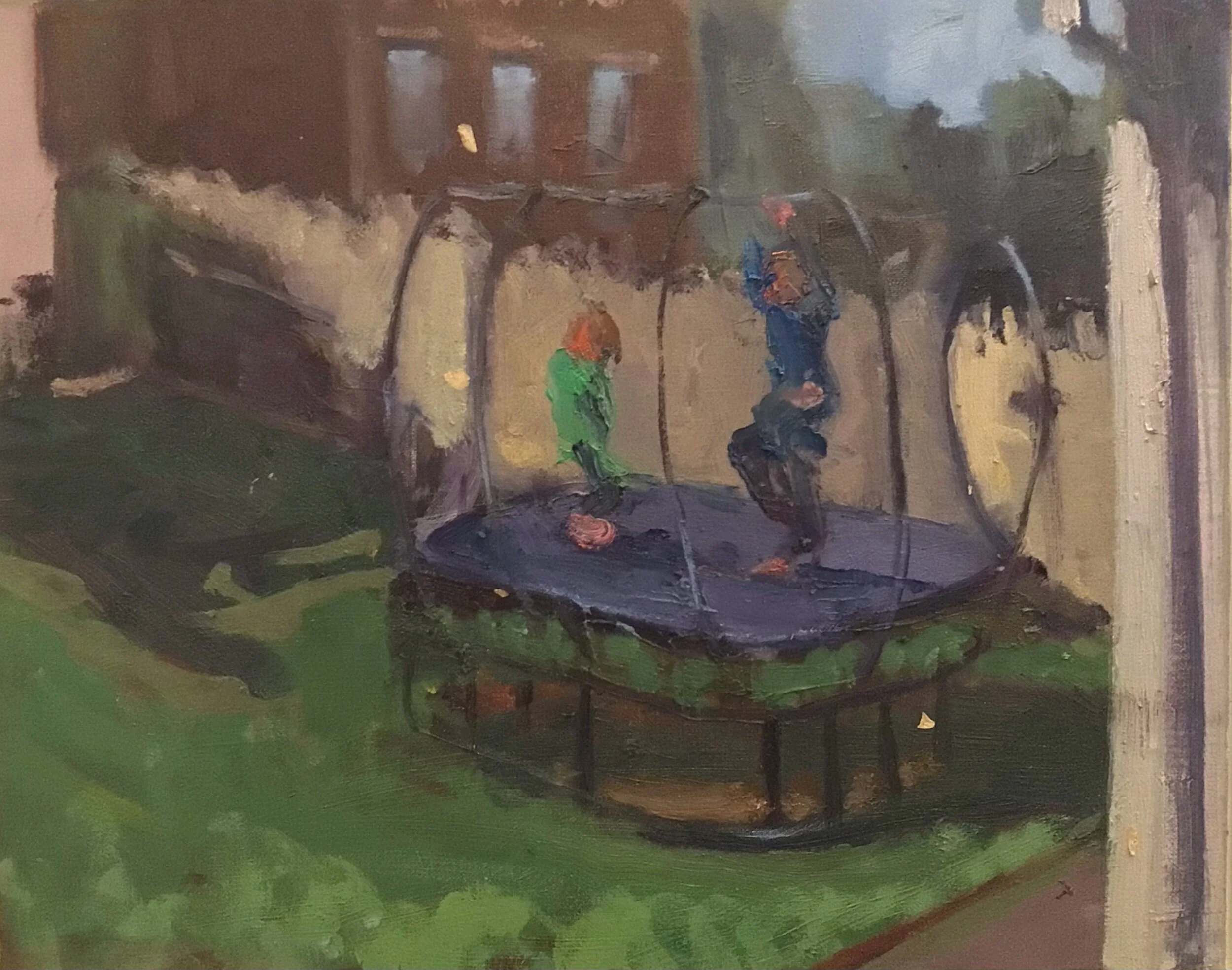 #2 Boys Jumping During Covid Oil on Panel, 19.5”x15” 2020.jpeg