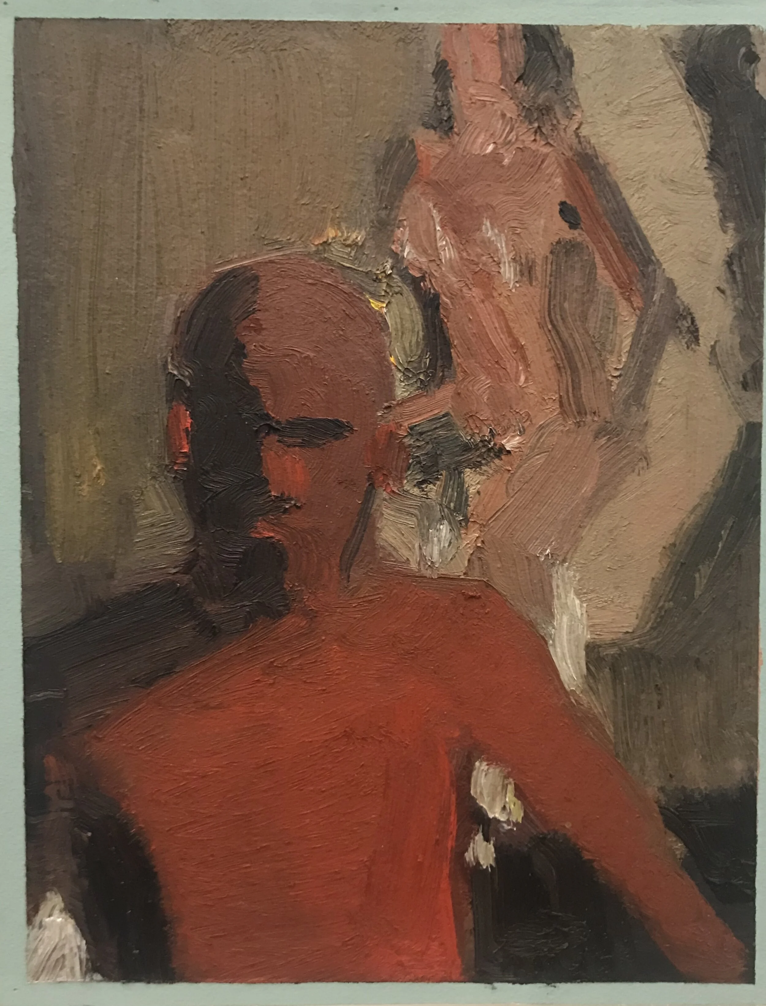 #10 “Couple Posing Together” Oil on Panel 14”x10” 2012.jpg