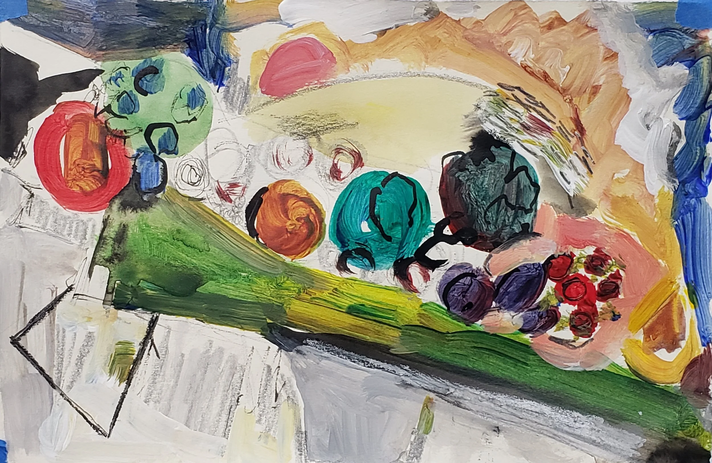  The most beautiful thing in the world, 2023  Tempera on paper, 6 x 9 inches   