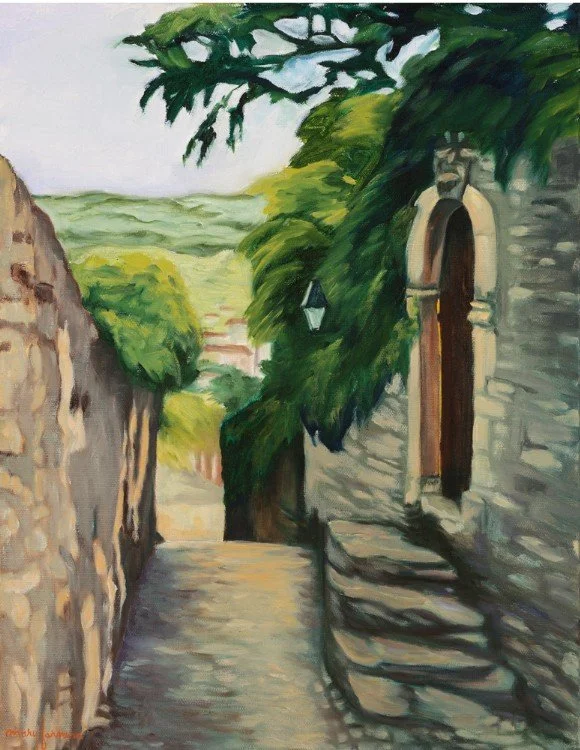 Mary Farnum Burnley, Walking to the Market, Vaison La Romain, France