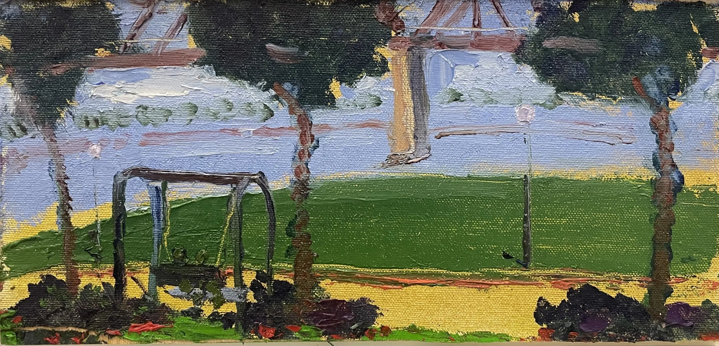 Aaron Lubrick, Swing Chair Admiring the Ohio