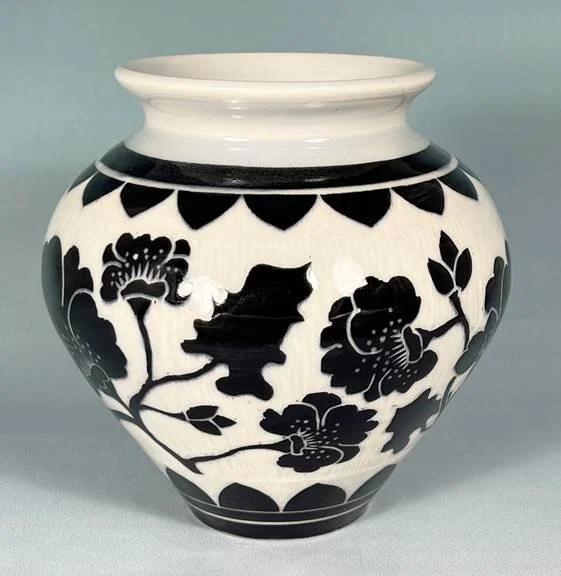 Bill and Gean Bowen,  Flowers in Black