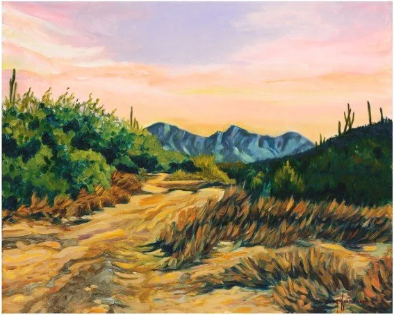 Mary Farnum Burnley, Desert Road, Arizona