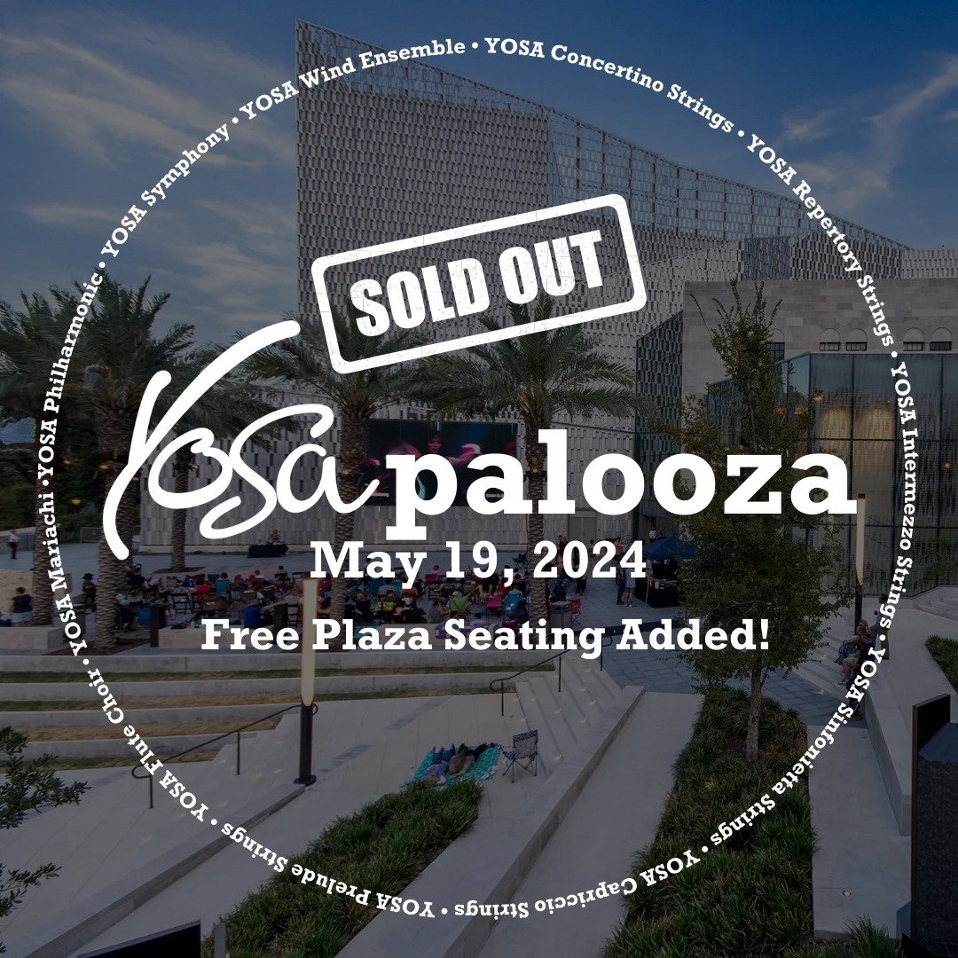 🎉 Attention all music lovers! 🎶  YOSApalooza tickets are officially SOLD OUT! 🚫 

But fear not, we've got you covered! We're excited to announce that we've added FREE seating outside at the Will Naylor Smith Plaza so everyone can join the fun! 🎉?