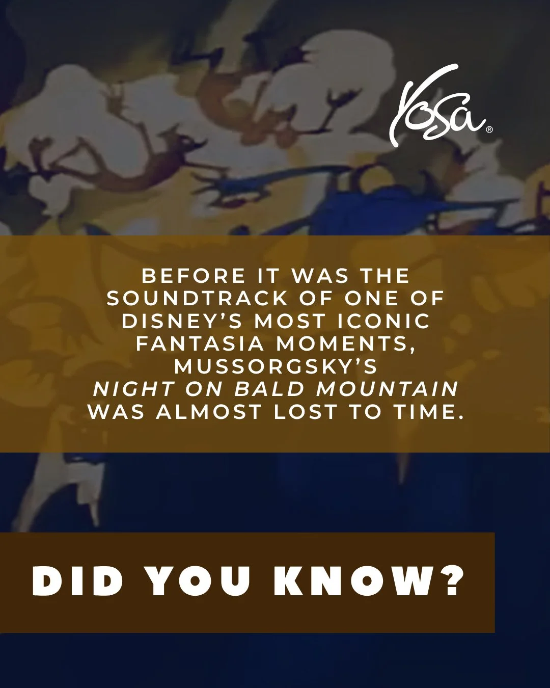 Before it was one of Disney&rsquo;s most unforgettable Fantasia moments, Modest Mussorgsky&rsquo;s Night on Bald Mountain was almost lost to time.⁠
⁠
Mussorgsky composed this wild, dramatic piece in 1867, inspired by old Slavic tales of witches gathe