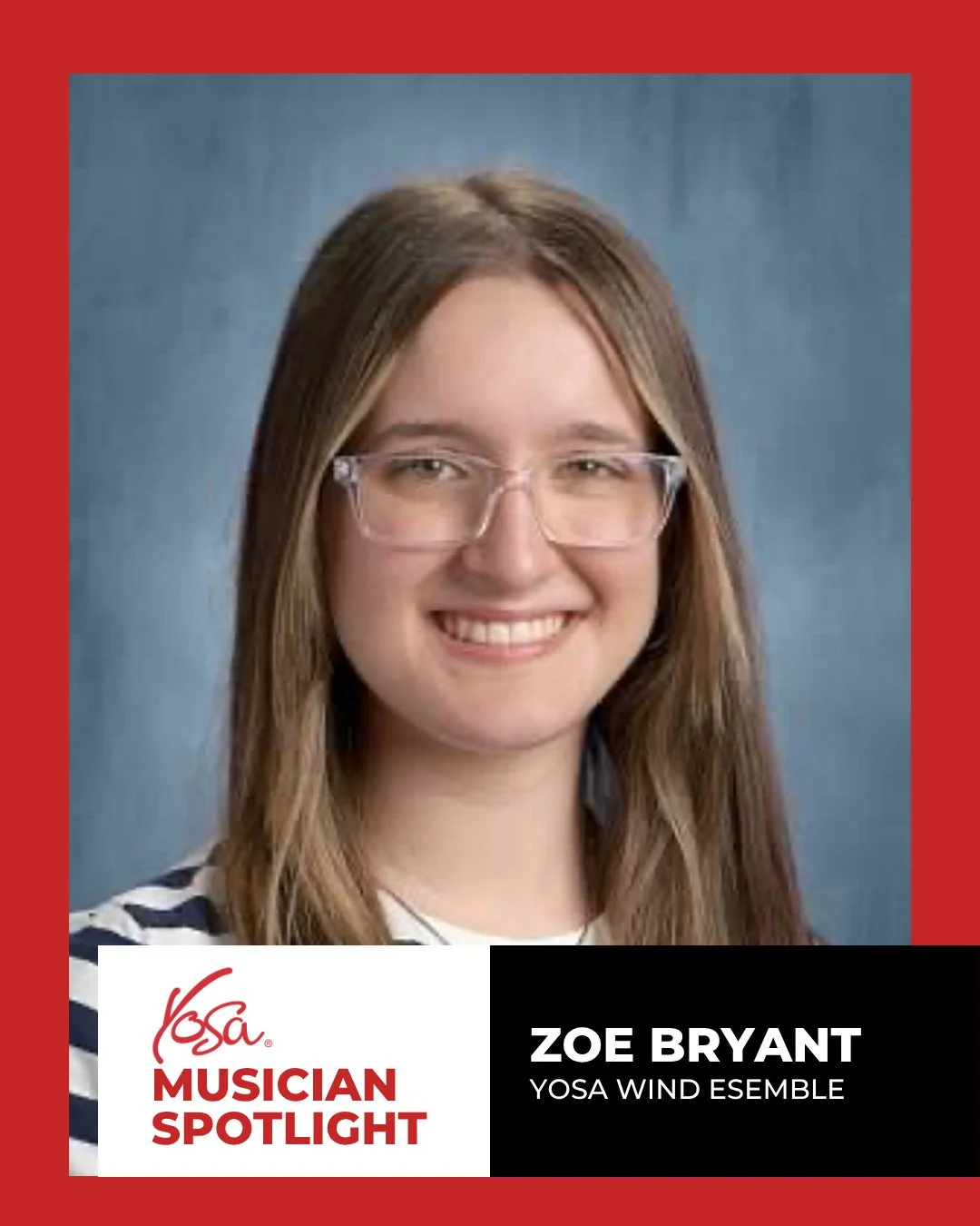 🎶 YOSA Musician Spotlight: Zoe Bryant 🎶⁠
⁠
Let&rsquo;s give a round of applause to Zoe Bryant, a talented member of the YOSA Wind Ensemble, for her incredible achievements both on and off the stage! 🌟⁠
⁠
Zoe&rsquo;s musical journey is filled with 