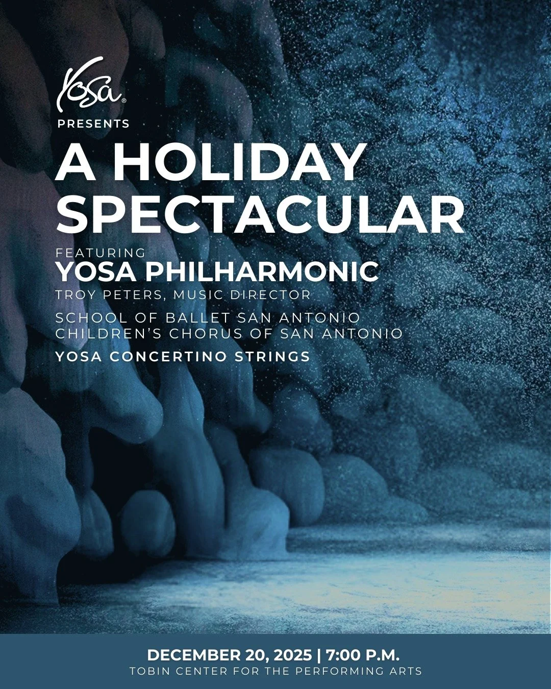 🎄✨ Low Ticket Alert! ✨🎄

Tickets for A Holiday Spectacular are almost gone! Don&rsquo;t miss your chance to enjoy a magical evening of music, dance, and holiday cheer.

🎟️ Grab your tickets now: music.yosa.org/spectacular