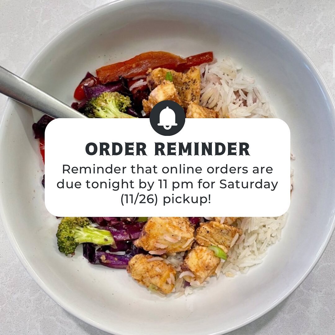 🚨Last chance to order from the November menu! Order by 11 pm tonight for Saturday (11/26) pickup at the @chandlerstreetwintermarket.

&bull;
&bull;
&bull;
&bull;

#mealprep #mealprepideas #mealprepping #healthyrecipes #healthyeating #buffalony #buff