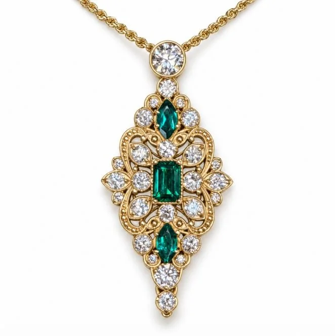 Emerald Antique Pendant.JPG