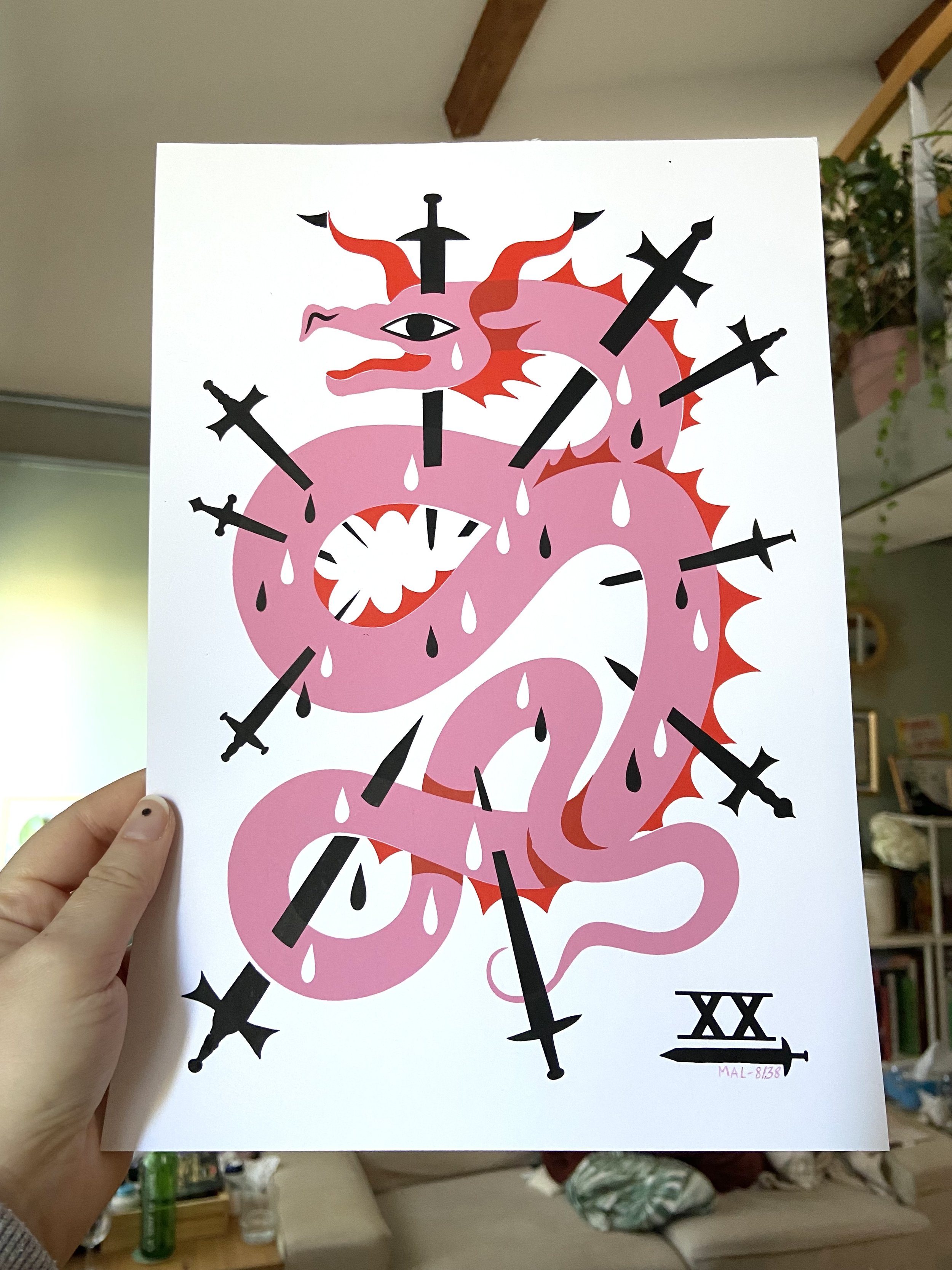 Sérigraphie : XX of Swords (3 variantes)