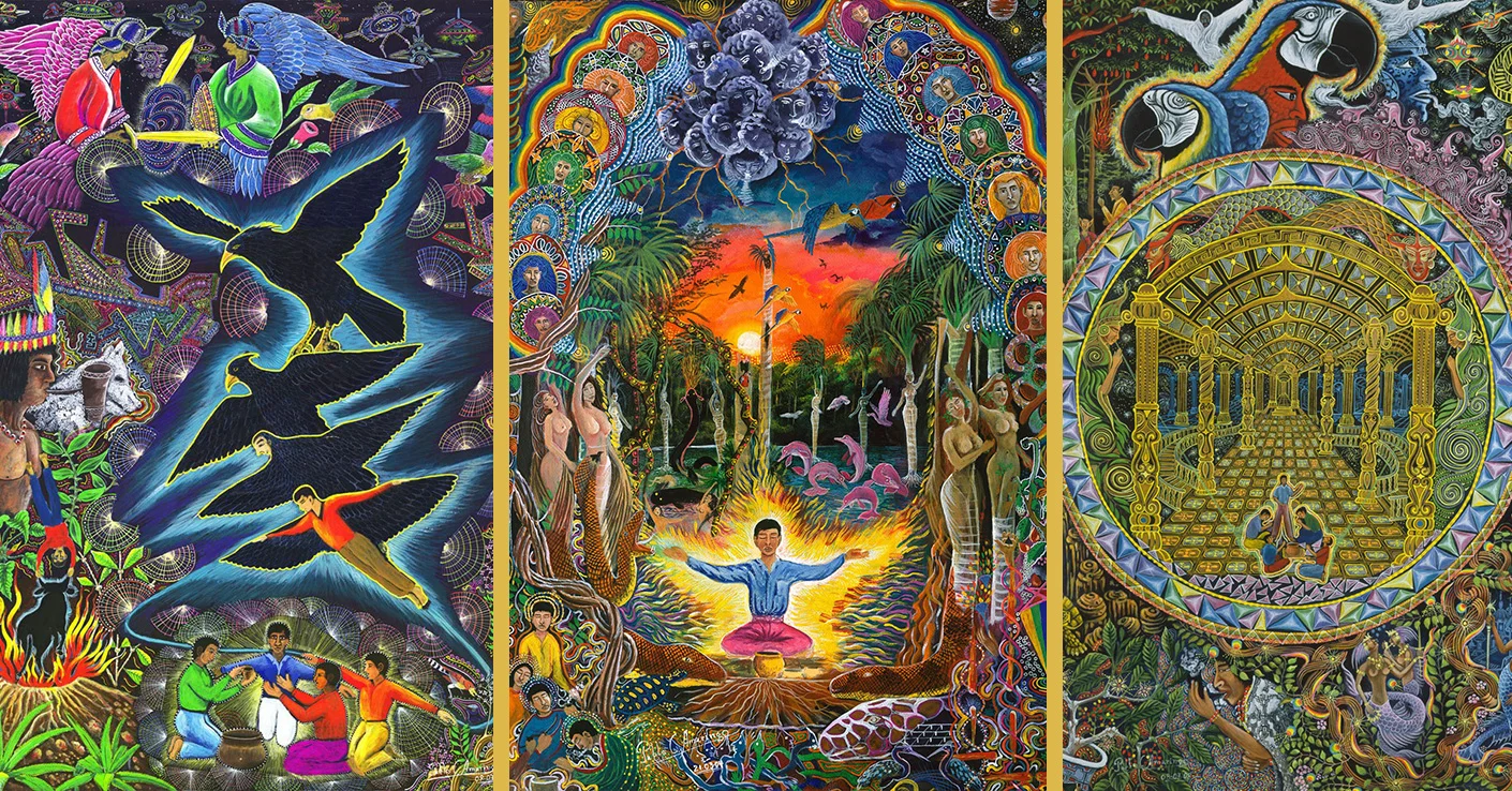 A drawing by ayahuasca artist and shaman Pablo Amaringo