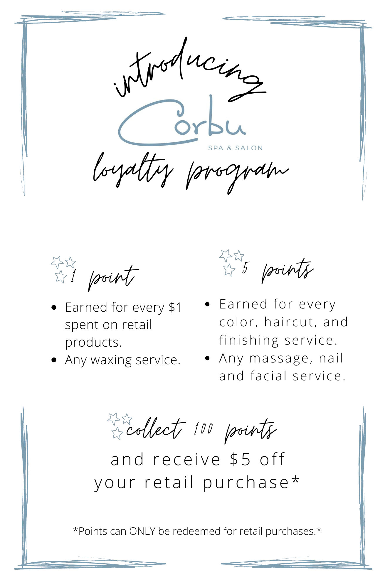 Loyalty Program | Corbu Spa & Salon