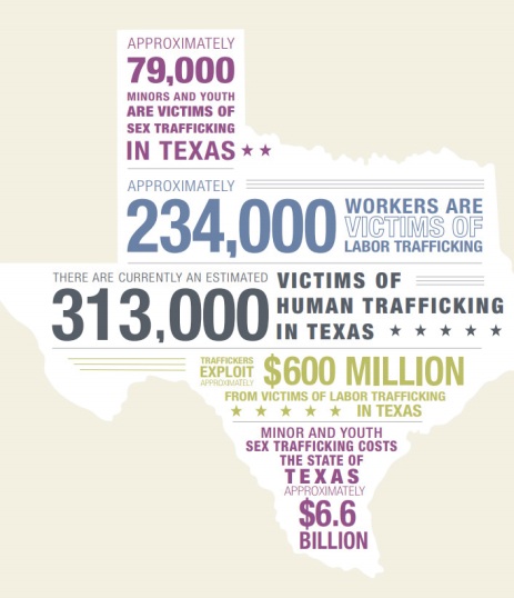 Busch-Armendariz, N.B., Nale, N.L., Kammer-Kerwick, M., Kellison, B., Torres, M.I.M., Cook Heffron, L., Nehme, J. (2016). Human Economic Impact for Texas. Austin, TX: Institute on Domestic Violence & Sexual Assault, The University of Texas at Austin.