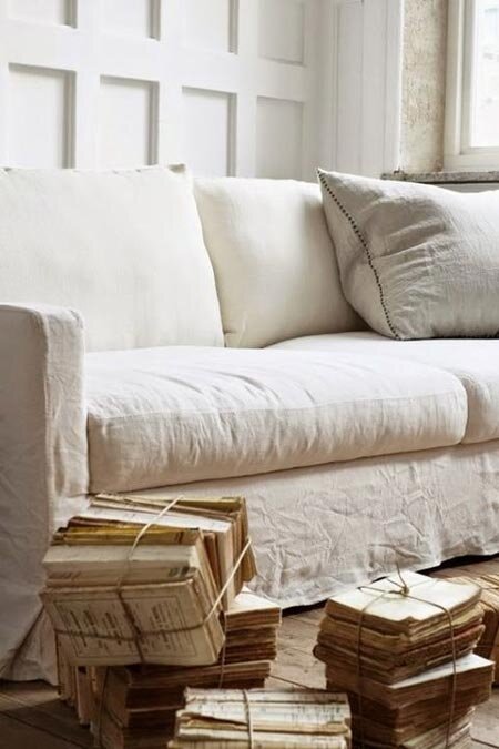 linen cover sofa