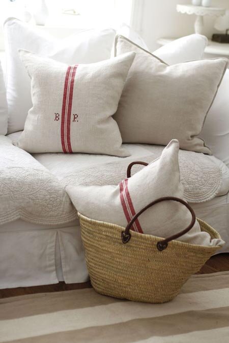 striped throw pillows